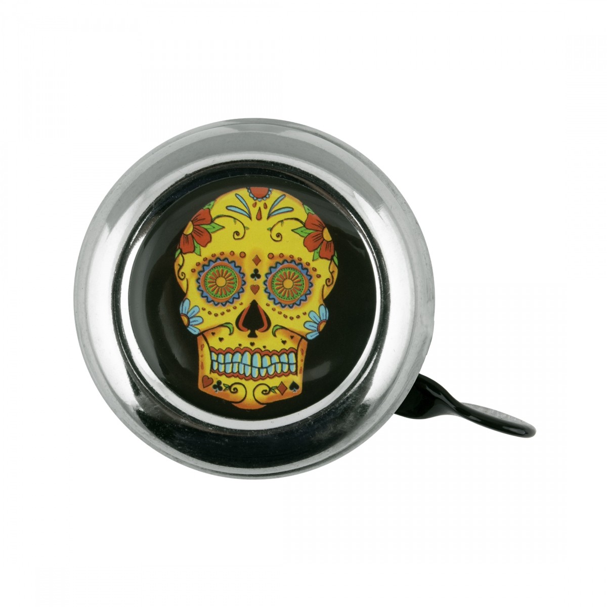 Велосипедный звонок Clean Motion Swell Sugar Skull - Хромированная сталь яркий дизайн - 2690₽