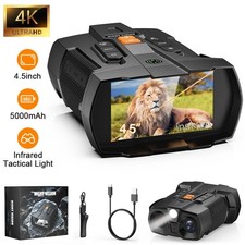 4K Night Vision Binoculars with a 4.5-inch Display and 5000 mAh Battery