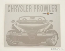 2001 Chrysler Prowler Saver Dealer Sales Brochure