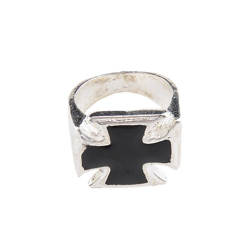 Elegante anello retrò CROCE di ferro anni 50 CROSS Rockabilly RAS3534 - Foto 2 di 3