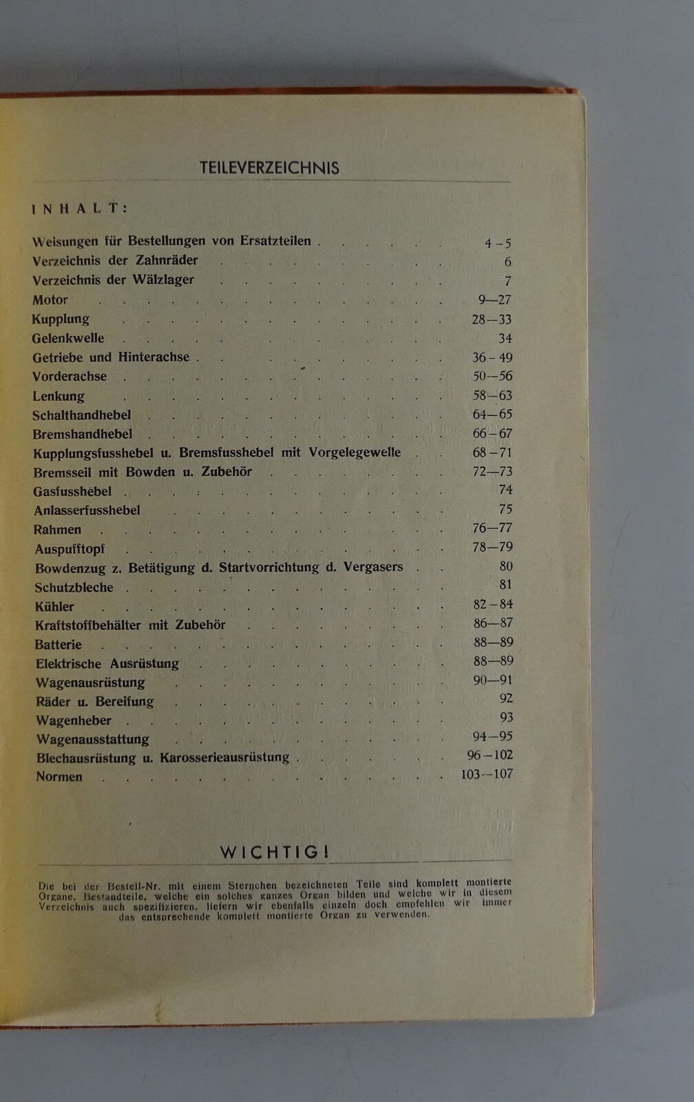 1940년식 스코다 포퓰러 SV 부품 카탈로그/예비 부품 목록 3