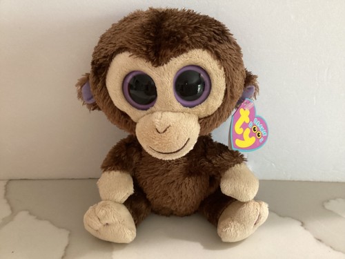 Ty COCONUT MONKEY Beanie Boo - 6” Purple Tag RARE/NEW