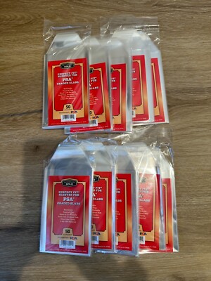 10X CARDBOARD GOLD PERFECT FIT SLEEVES PSA GRADED CARDS WITH PSA LOGO 50 CT  PACK 98781355402| eBay