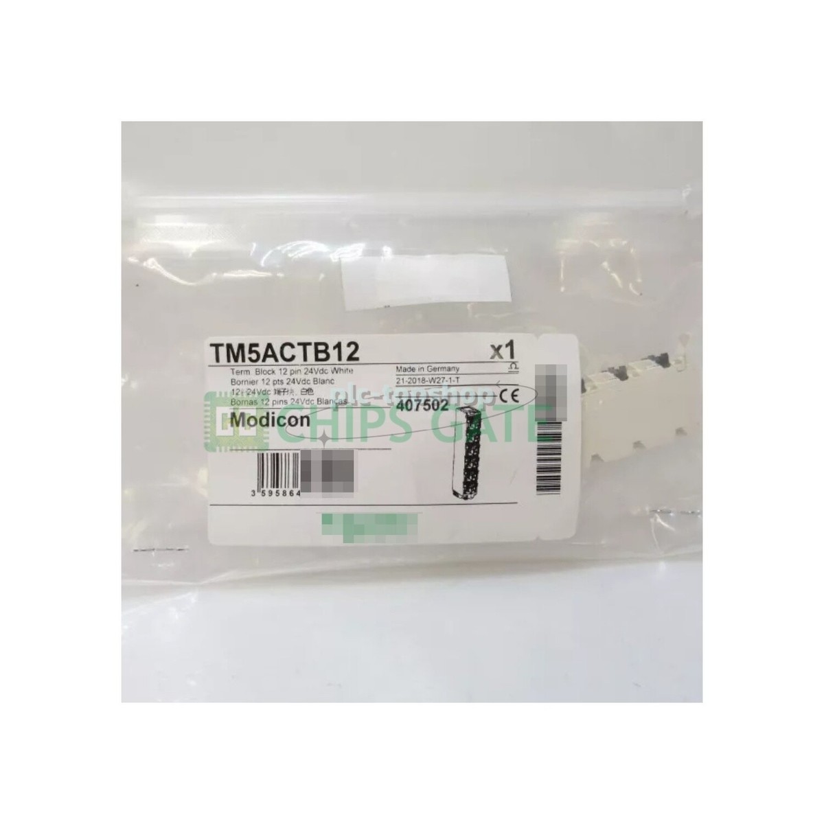 Schneider Electric TM5ACTB12 - Klemmleiste Weiß 12PIN 24VDC