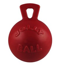 Tug-n-Toss Heavy Duty Dog Toy Ball with Handle, 8 Inches/Large, Red (408 RD)