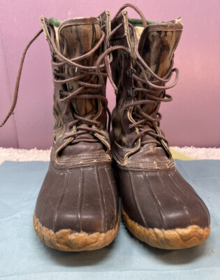 Cabelas Camouflage River Fishing Boots Mens Size Preowned Dirty  Collectible