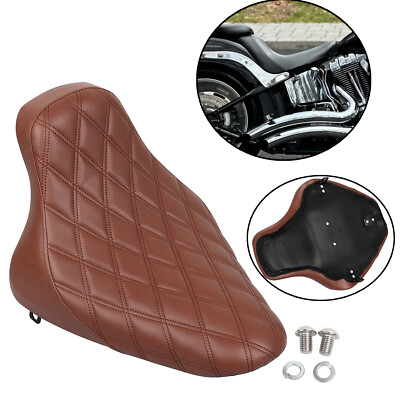 Motorcycle Brown Solo Seat For Harley Night Train Heritage Softail