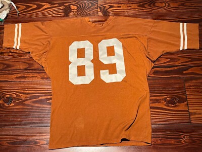 Vtg 1960s Texas Longhorns Football Game Used Worn Durene Jersey