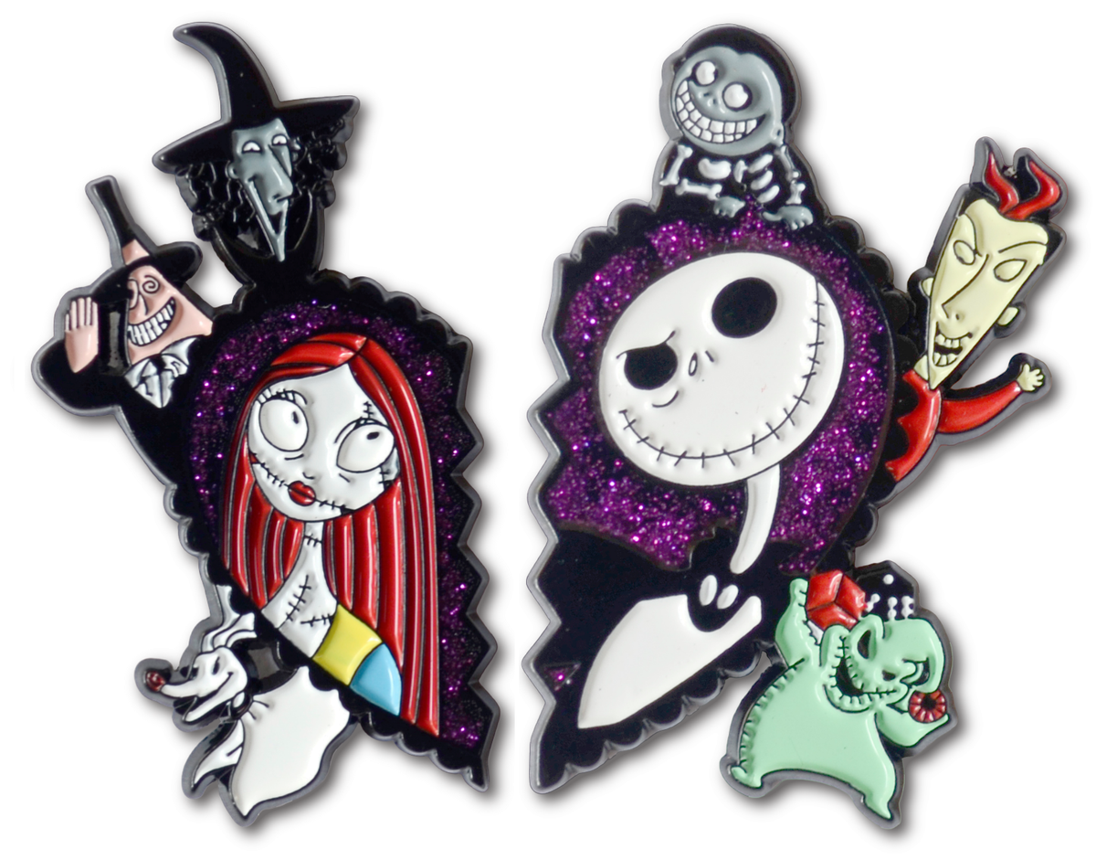 The Nightmare Before Christmas Jack Skellington Sally Enamel 
