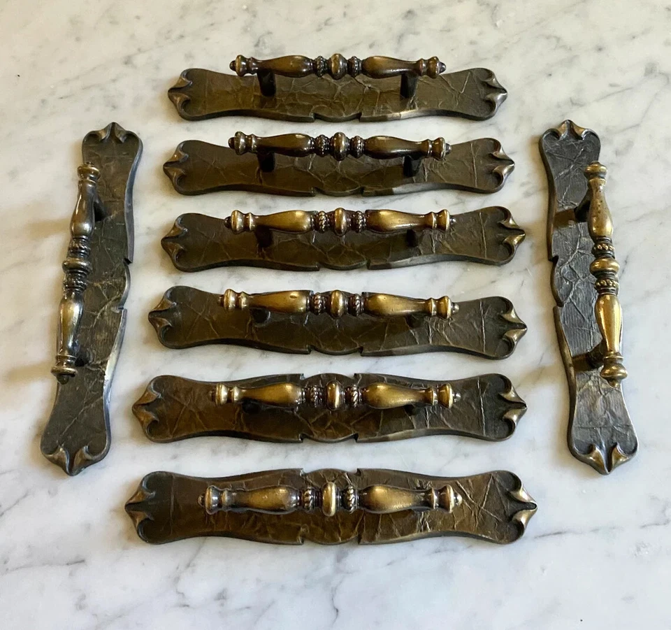 8 #177 Carriage House Amerock Gabinete Tirador Manijas con Placas Traseras de 7 1/4 pulgadas  Foto 3 de 4