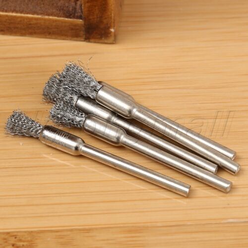 15Pcs 1/8" Stainless Pencil Brushes Cup Grinder Shank Power Rotary Drill Tool - Picture 1 of 8