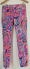 Lilly Pulitzer Kelly Skinny Ankle BLUE CURRENT DROP ME A LIME Pink Blue LN 2