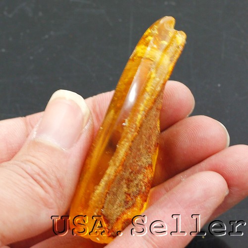 Yellow Amber Teardrop Gemstone Bead Pendant Healing Power Stone free ship - Picture 5 of 5