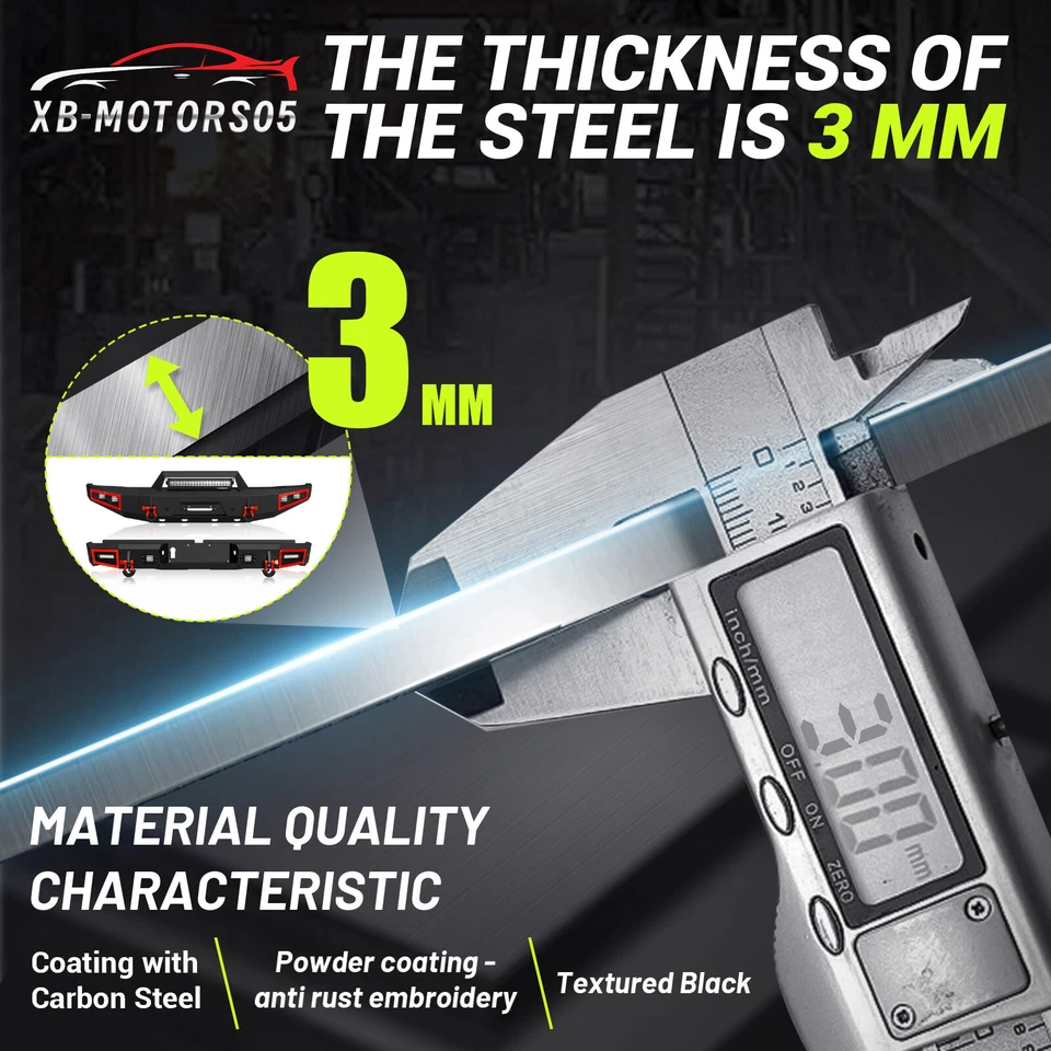 Front /Rear Bumper for 2014-2021 Toyota Tundra Pickup Truck Bumpers+LED Lights - Изображение 4 из 4