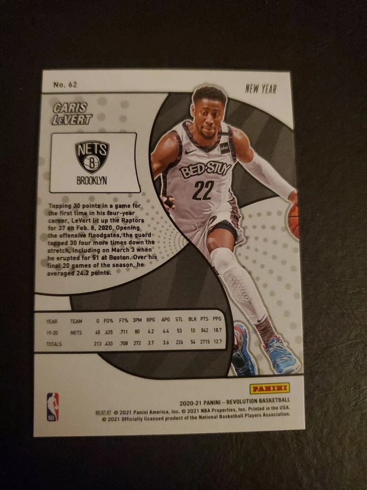 2020-21 Panini Revolution Chinese New Year Caris LeVert #62 - Image 2 of 4