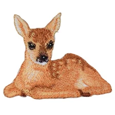 Deer Fawn Applique Patch - Baby Animal Embroidered Badge 2-1/8" (Iron on)