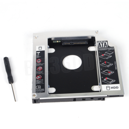 12.7mm 2nd HDD SSD Festplatten Rahmen Tray für HP 8460p 8470p 8560p 8460w 8560w - Afbeelding 1 van 10