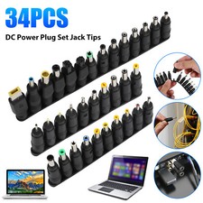 34Tips DC Power Plug Set Jack Kit Universal Supply Charger Adapter for PC Laptop