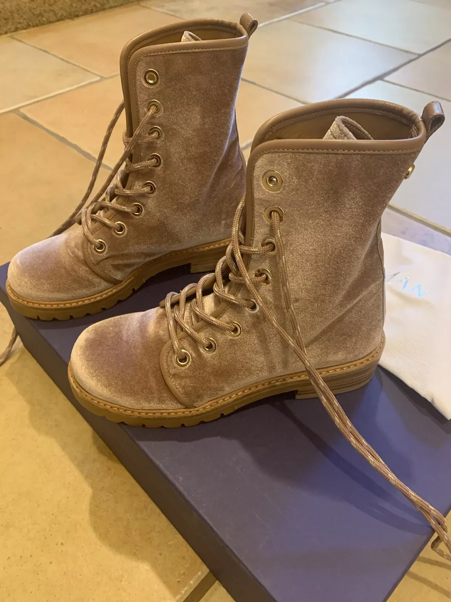 Stuart weitzman velvet combat boots top