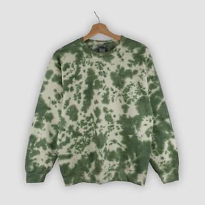 green tie dye jumper