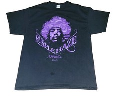 Vtg. Jimi Hendrix Purple Haze Shirt Black Purple Rock Tshirt USA Made Delta XL