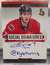 KYLE TURRIS 2013-14 Panini Playbook Social Signatures w/inscription soft Corner