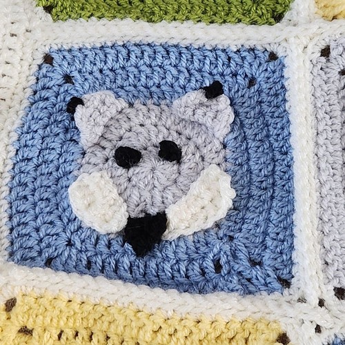 Handmade Crochet 3D Animal Unisex Baby Nuesery Infant Blanket Forest Cottagecore - Picture 11 of 15