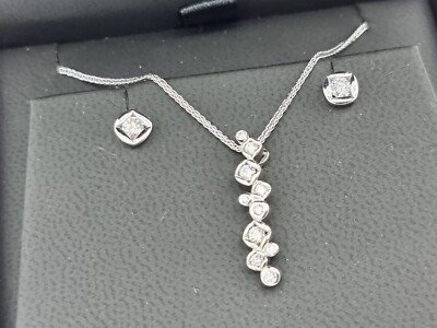 C30# Set Bella Luce Collier & Brillant  Ohrringe / Stecker  W Gold 585