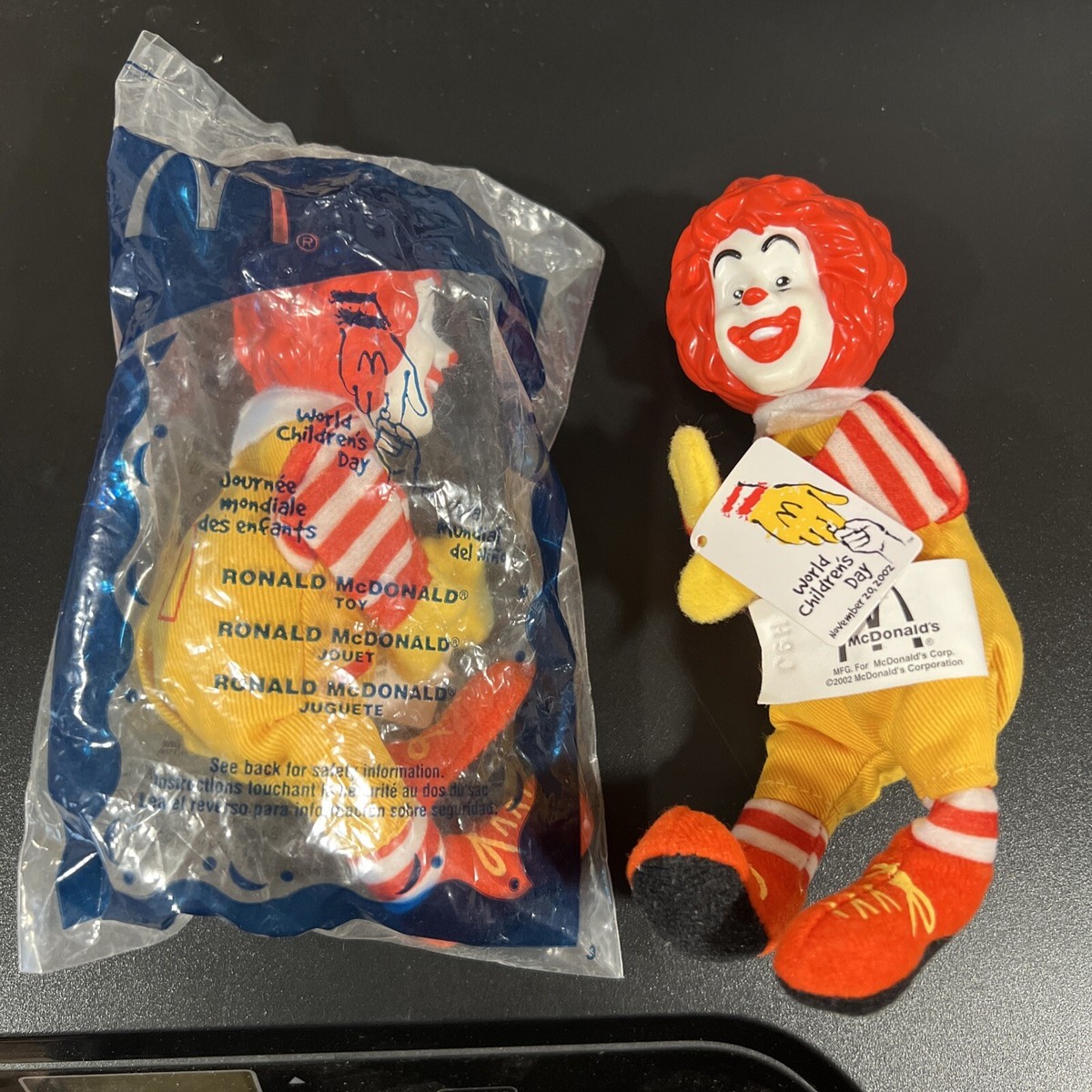 NEW 2 McDonald's Happy Meal 2002 World Children's Day Ronald