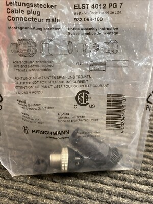 Leitungsstecker/Hirschmann 933-098-100 Cable Plug