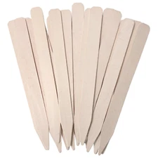 100% Natural Wood Plant Markers - 10 Inches Tall - for Field and Garden Use (25)