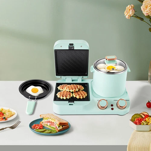 3in1 Breakfast Station Electric Mini Toaster Bread Breakfast Sandwich Maker NEW