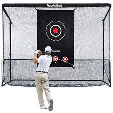 10x7.5ft Heavy Duty Sturdy Frame Golf Practice Net for Driving with Target Cloth