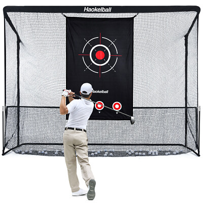 Haokelball 10ftx7.5ft Heavy Duty Golf Hitting Practice Net for Backyard Driving