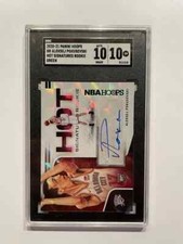 2020-21 Hoops Hot Signatures Rookies Green Aleksej Pokusevski Auto RC SGC 10/10