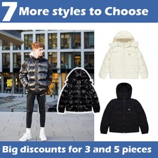 Trapstar Shooters Puffer Chaqueta Invierno Cortavientos Hombres Negro Plumón Parka Abrigos