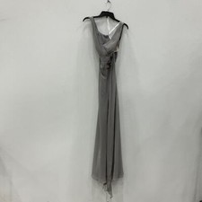 NWT David's Bridal Womens Tank Dress Long Sleeveless Gray Chiffon Size 8