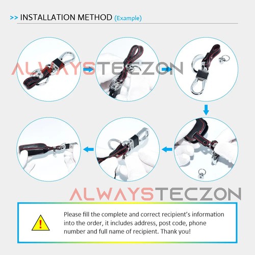 Funda de cuero para llavero de coche llavero 3 botones para Mazda 3 CX3 CX5 - Imagen 6 de 7
