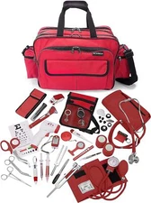 ASA TECHMED Durable Nurse Travel Bag with Nursing Supplies - 26 Pcs
