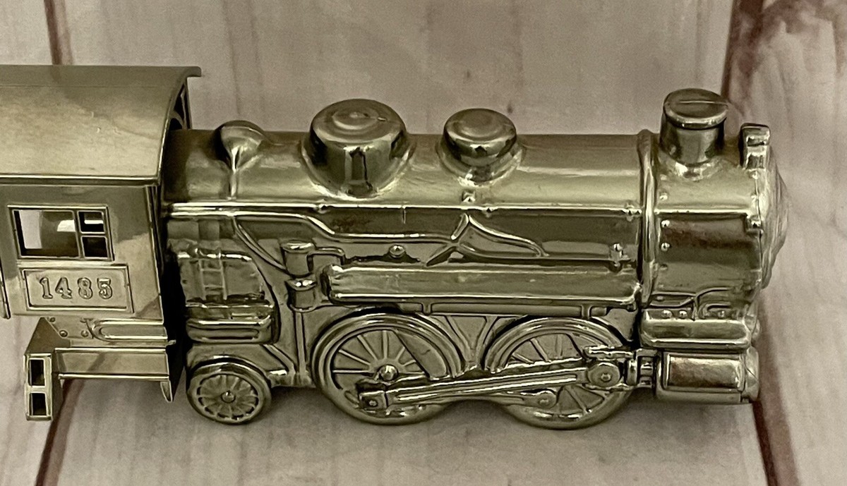AVON- Silver Train 1485 Locomotive Deep Woods Aftershave Bottle | eBay