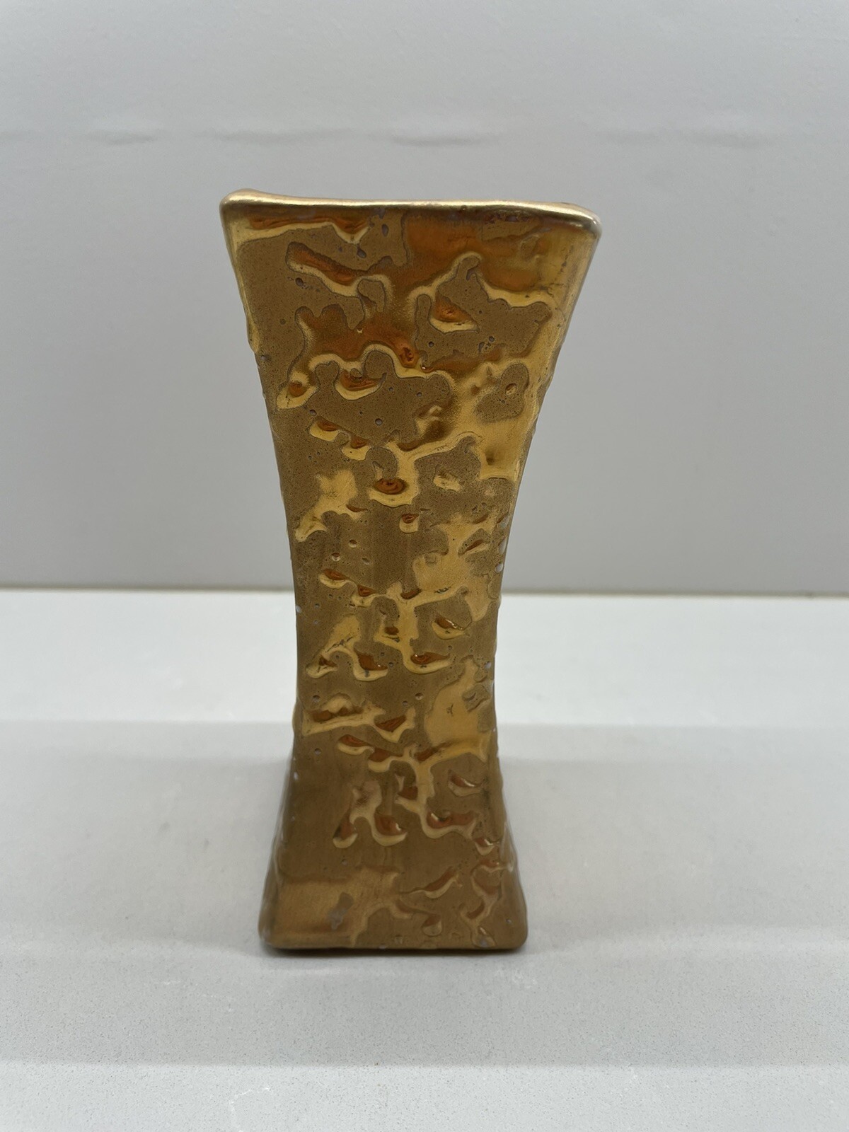 Vintage weeping gold vase 24 Karat Gold made in the USA eBay