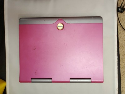 pink toy laptop