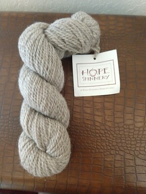 Worsted Undyed Natural Yarn from Hope Spinnery Wind-Spun  Made in the USA Gray