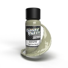 SPAZ STIX Light Gunmetal Airbrush Ready Paint, 2oz Bottle SZX12110