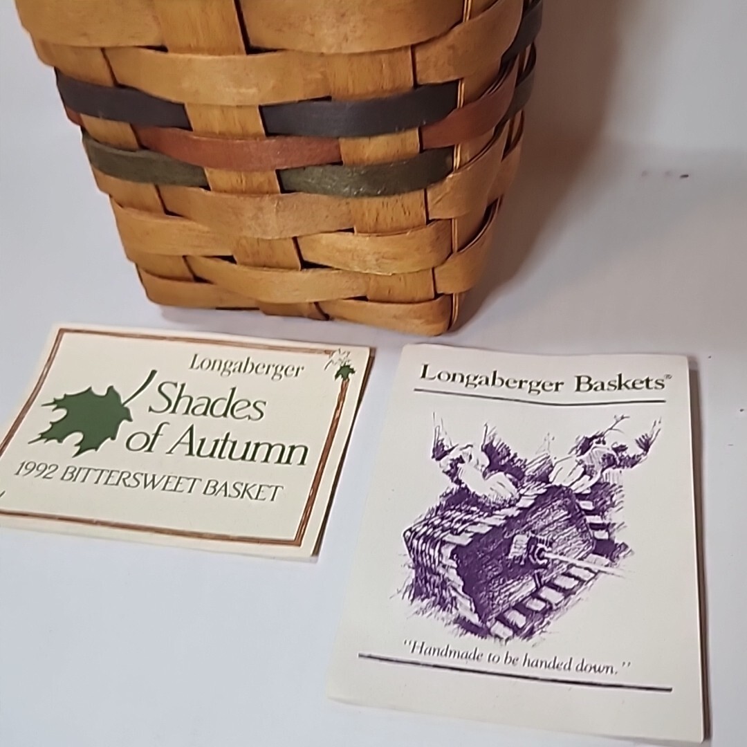 Longaberger Basket ライナー＆栞付・アンティーク シャビー Longaberger Basket 1995 A7 | eBay