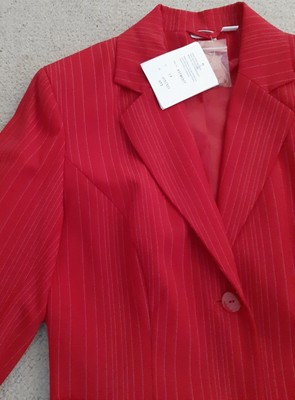 basic line -NEU-  eleganter Kurz-Blazer in rot-weiß gestreift,  K-Gr. 19 (= 38)