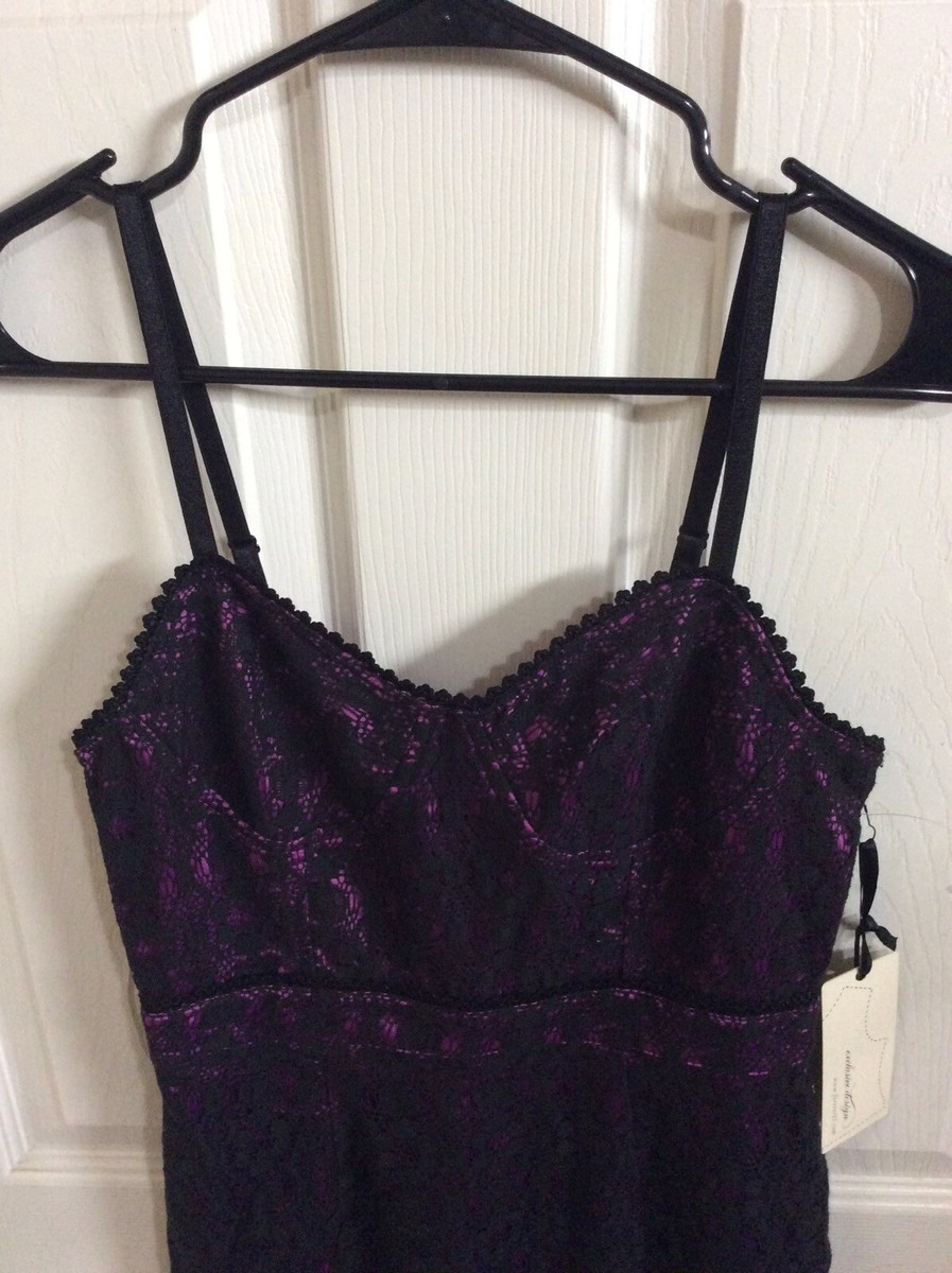 New Women's Forever 21 Purple & Black Lace Layered Dress Semi Formal Size  Small | eBay