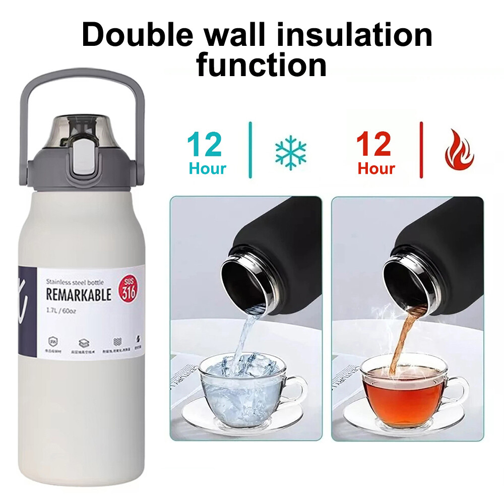 60oz Insulated Coffee Mug Tumbler with Handle Stainless Steel Travel Mug Thermos