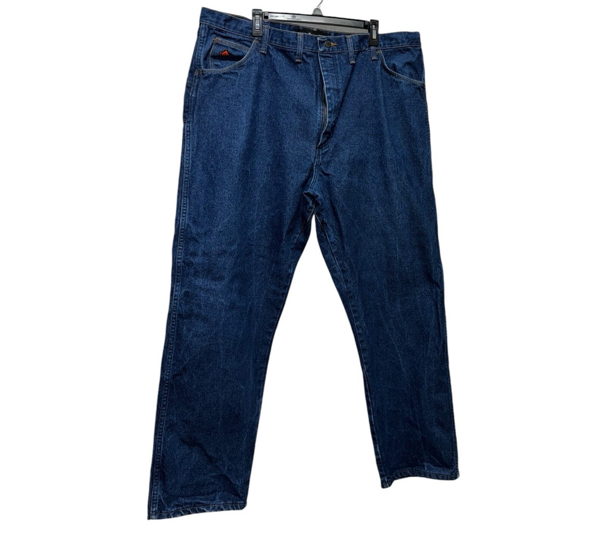WRANGLER RELAXED FLAME RESISTANT BLUE JEANS MENS WORK JEANS SIZE 44X32