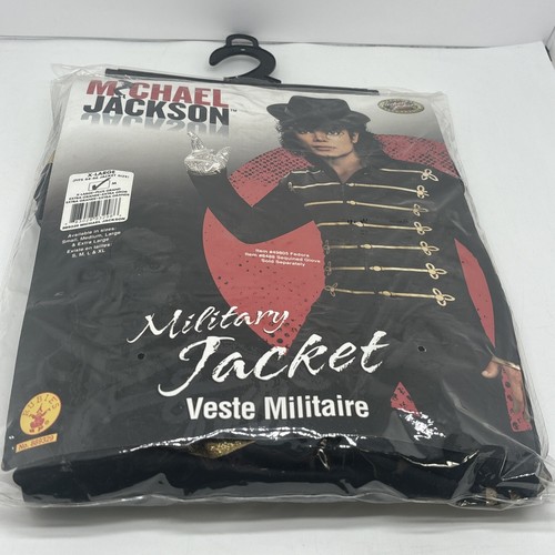 Michael Jackson Black Military Jacket Rubies Dress Up Halloween Adult Costume XL - Picture 3 of 4
